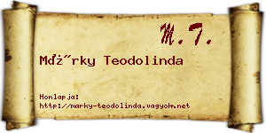 Márky Teodolinda névjegykártya